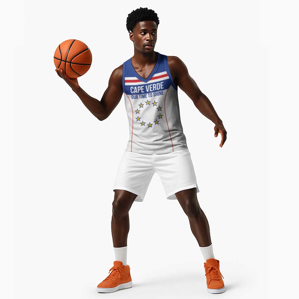 Custom Cape Verde Pride Basketball Jersey Blue Sharks Rising - African Pride
