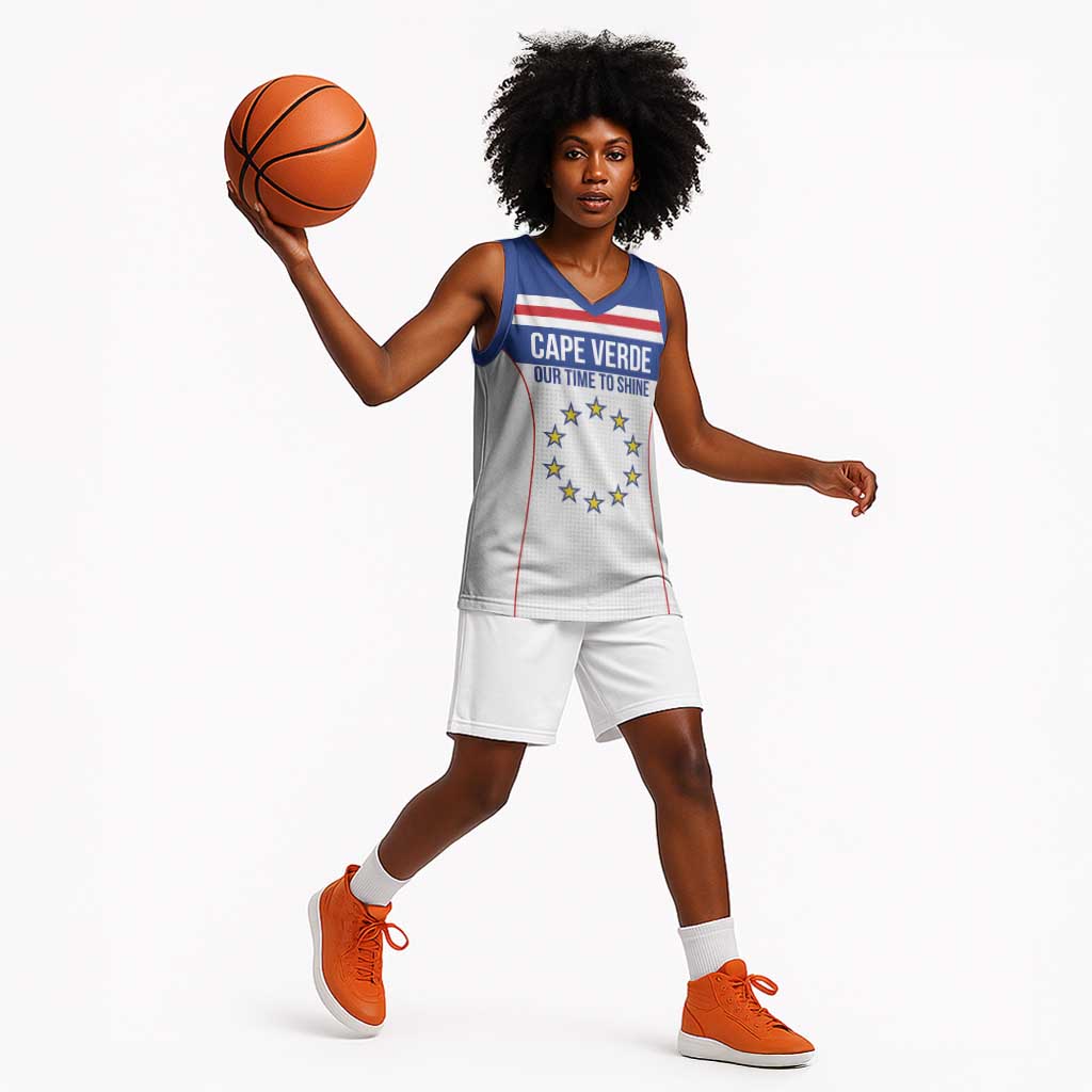 Custom Cape Verde Pride Basketball Jersey Blue Sharks Rising - African Pride