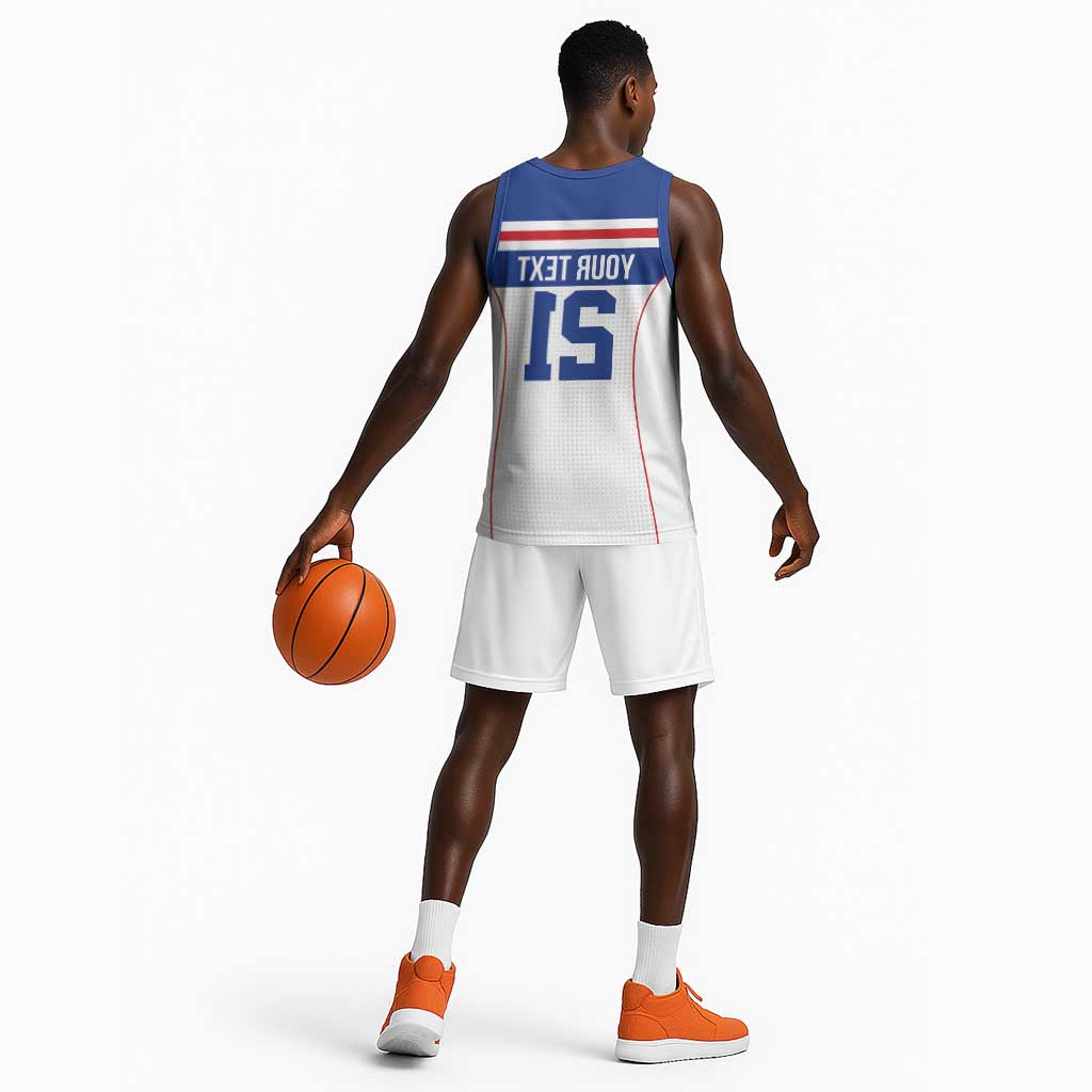 Custom Cape Verde Pride Basketball Jersey Blue Sharks Rising - African Pride