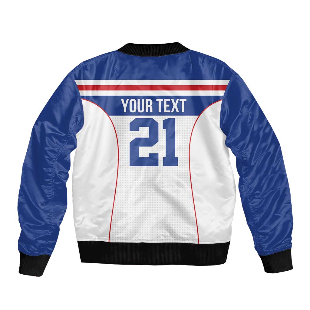Custom Cape Verde Pride Bomber Jacket Blue Sharks Rising - African Pride