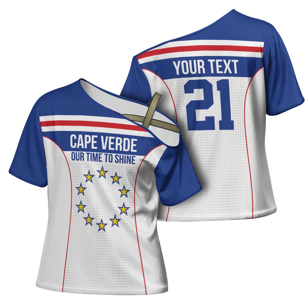 Custom Cape Verde Pride Cross Shoulder Shirt Blue Sharks Rising