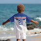 Custom Cape Verde Pride Kid Hawaiian Shirt Blue Sharks Rising - African Pride