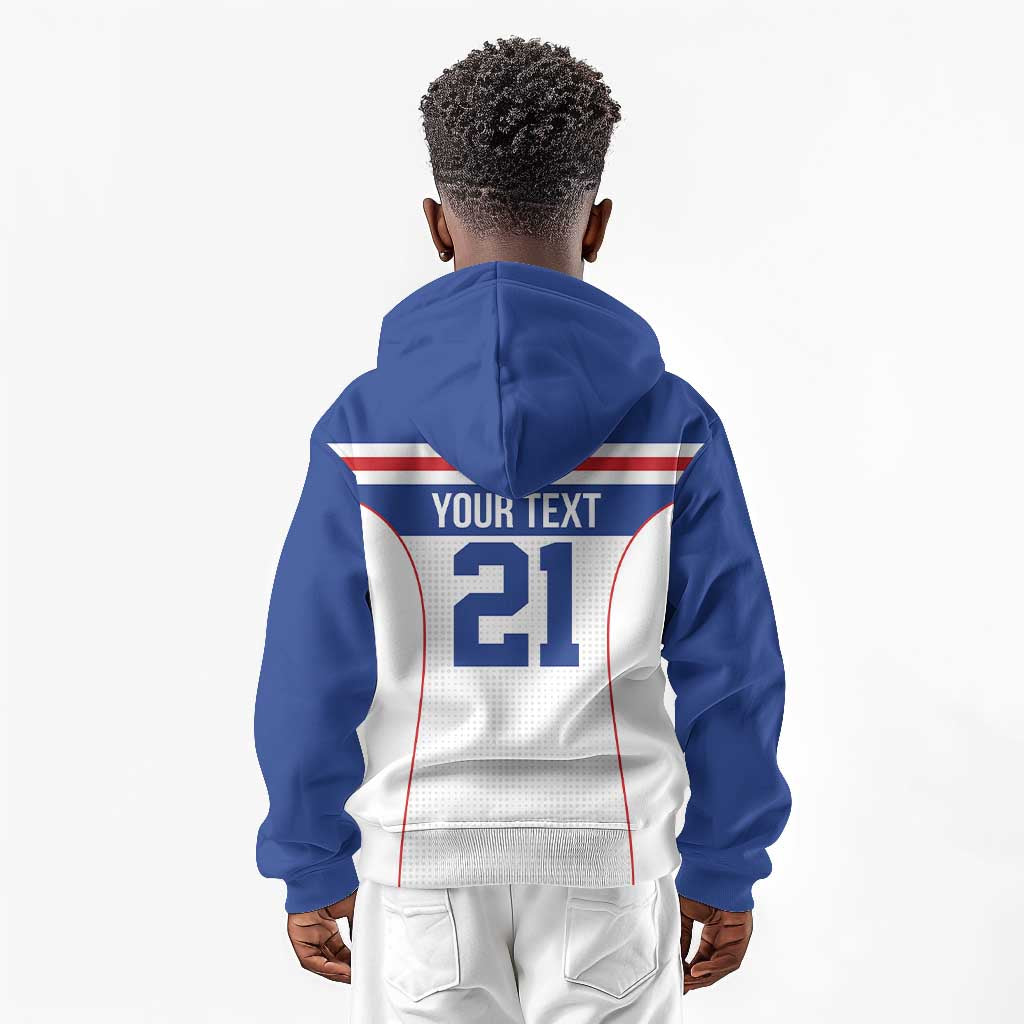 Custom Cape Verde Pride Kid Hoodie Blue Sharks Rising - African Pride
