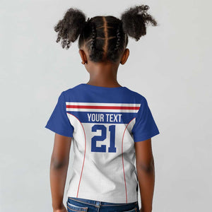 Custom Cape Verde Pride Kid T shirt Blue Sharks Rising - African Pride
