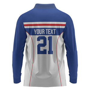 Custom Cape Verde Pride Long Sleeve Polo Shirt Blue Sharks Rising - African Pride