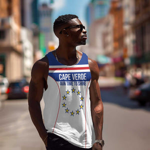 Custom Cape Verde Pride Men Tank Top Blue Sharks Rising - African Pride
