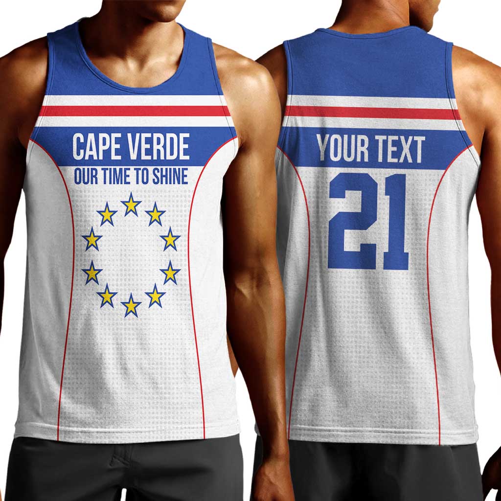 Custom Cape Verde Pride Men Tank Top Blue Sharks Rising - African Pride