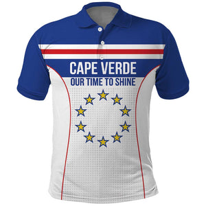 Custom Cape Verde Pride Polo Shirt Blue Sharks Rising - African Pride