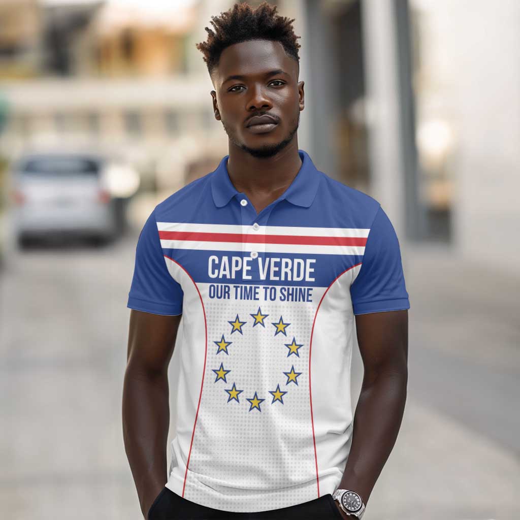 Custom Cape Verde Pride Polo Shirt Blue Sharks Rising - African Pride