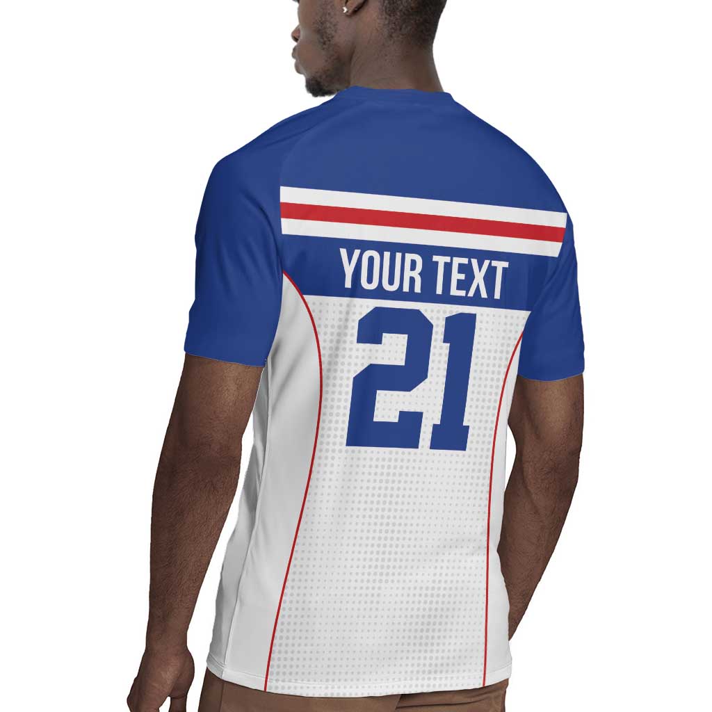 Custom Cape Verde Pride Rugby Jersey Blue Sharks Rising - African Pride