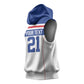 Custom Cape Verde Pride Sleeveless Hoodie Blue Sharks Rising - African Pride