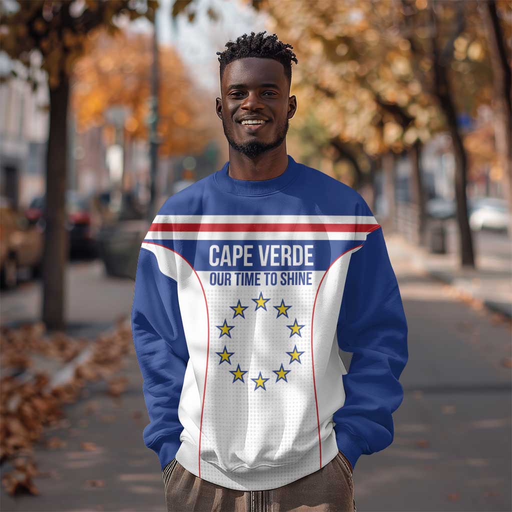 Custom Cape Verde Pride Sweatshirt Blue Sharks Rising - African Pride