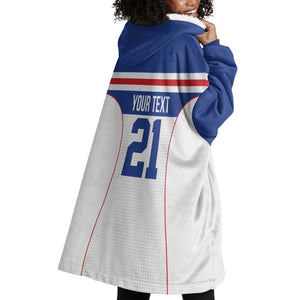 Custom Cape Verde Pride Wearable Blanket Hoodie Blue Sharks Rising - African Pride