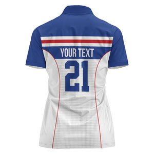 Custom Cape Verde Pride Women Polo Shirt Blue Sharks Rising - African Pride