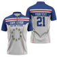 Custom Cape Verde Pride Zipper Polo Shirt Blue Sharks Rising