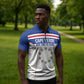 Custom Cape Verde Pride Zipper Polo Shirt Blue Sharks Rising