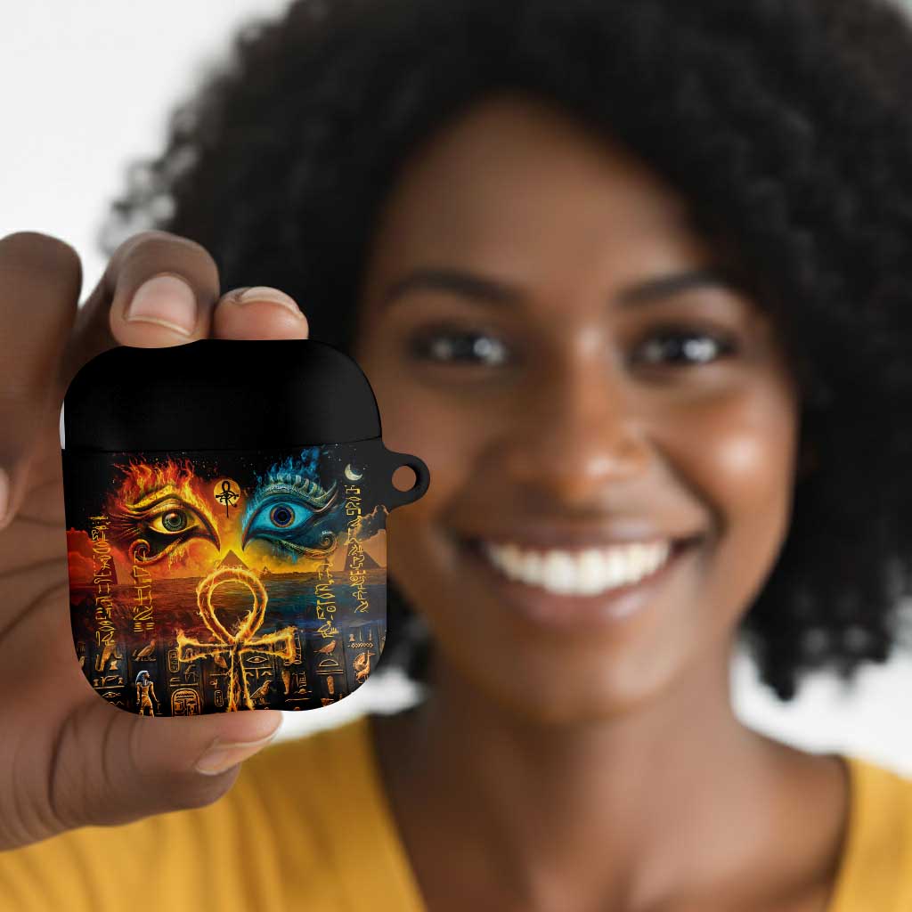 Eye of Ra and Eye of Horus AirPods Case Power and Magic Ancient Egyptian Mythology
