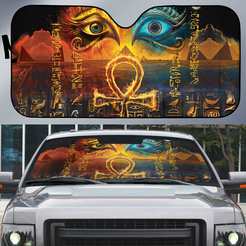 Eye of Ra and Eye of Horus Auto Sun Shade Power and Magic Ancient Egyptian Mythology