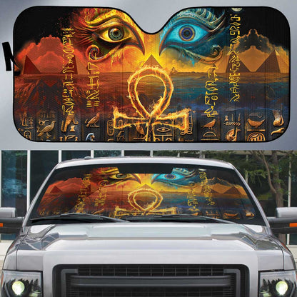 Eye of Ra and Eye of Horus Auto Sun Shade Power and Magic Ancient Egyptian Mythology