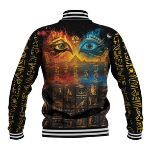 Eye of Ra and Eye of Horus Baseball Jacket Power and Magic Ancient Egyptian Mythology