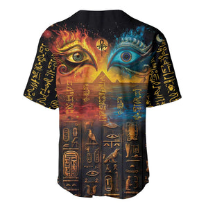 Eye of Ra and Eye of Horus Baseball Jersey Power and Magic Ancient Egyptian Mythology