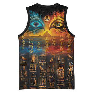 Eye of Ra and Eye of Horus Basketball Jersey Power and Magic Ancient Egyptian Mythology - African Pride