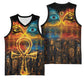Eye of Ra and Eye of Horus Basketball Jersey Power and Magic Ancient Egyptian Mythology - African Pride