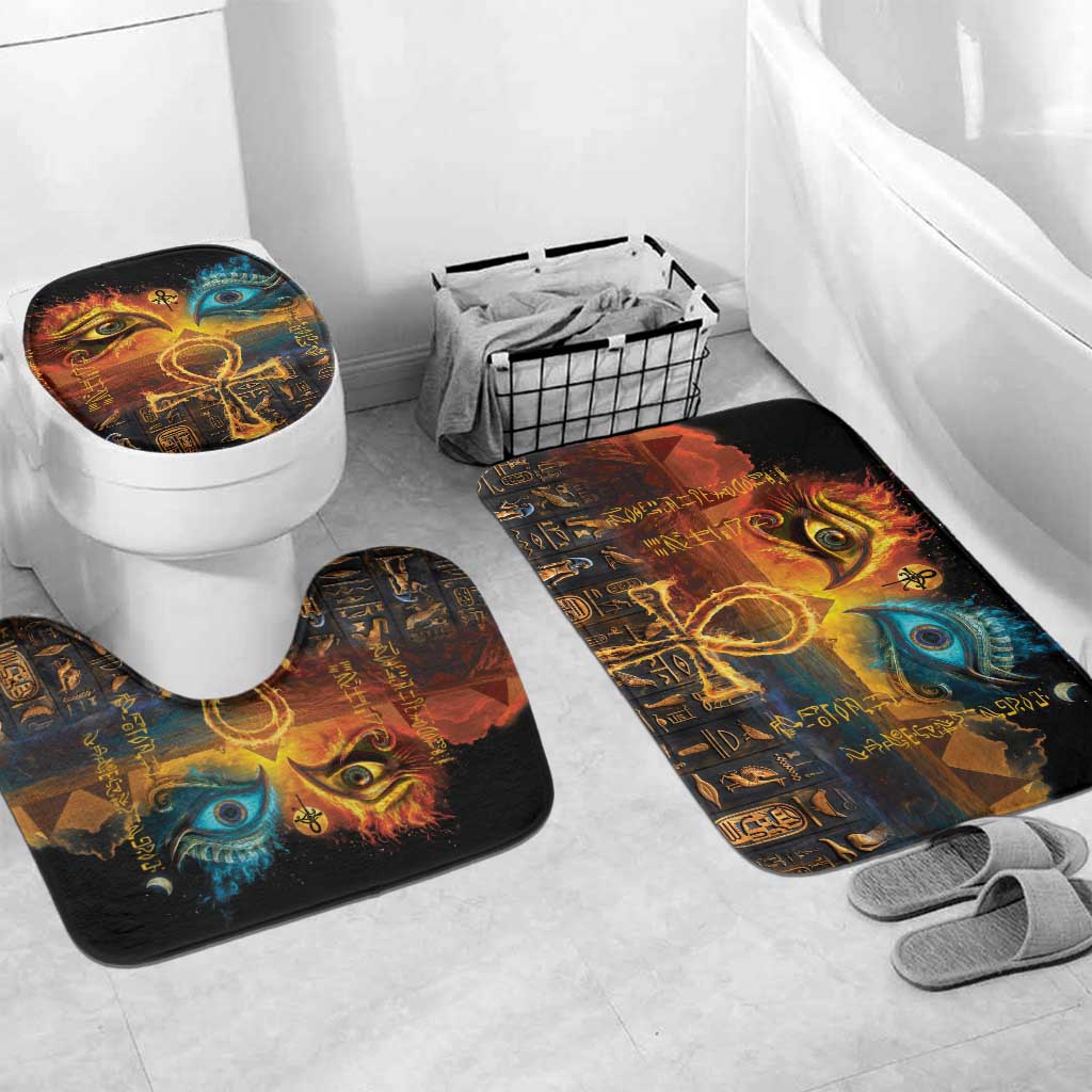 Eye of Ra and Eye of Horus Bathroom Set Power and Magic Ancient Egyptian Mythology