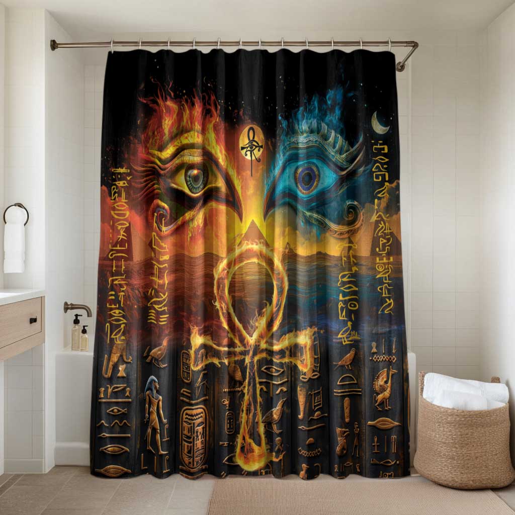 Eye of Ra and Eye of Horus Bathroom Set Power and Magic Ancient Egyptian Mythology