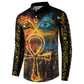 Eye of Ra and Eye of Horus Button Sweatshirt Power and Magic Ancient Egyptian Mythology