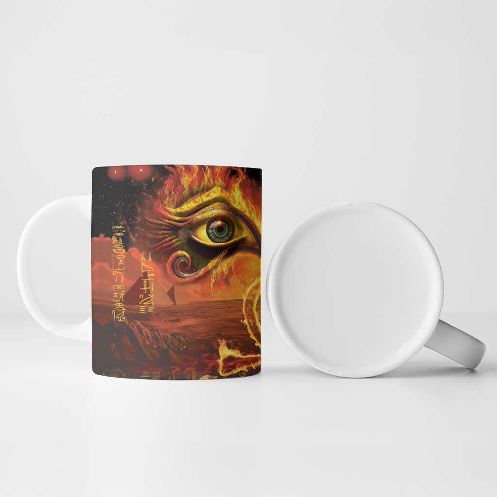 Eye of Ra and Eye of Horus Ceramic Mug Power and Magic Ancient Egyptian Mythology