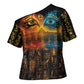 Eye of Ra and Eye of Horus Cross Shoulder Shirt Power and Magic Ancient Egyptian Mythology