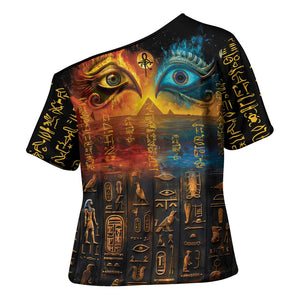 Eye of Ra and Eye of Horus Cross Shoulder Shirt Power and Magic Ancient Egyptian Mythology