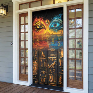 Eye of Ra and Eye of Horus Door Cover Power and Magic Ancient Egyptian Mythology
