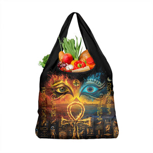 Eye of Ra and Eye of Horus Grocery Bag Power and Magic Ancient Egyptian Mythology
