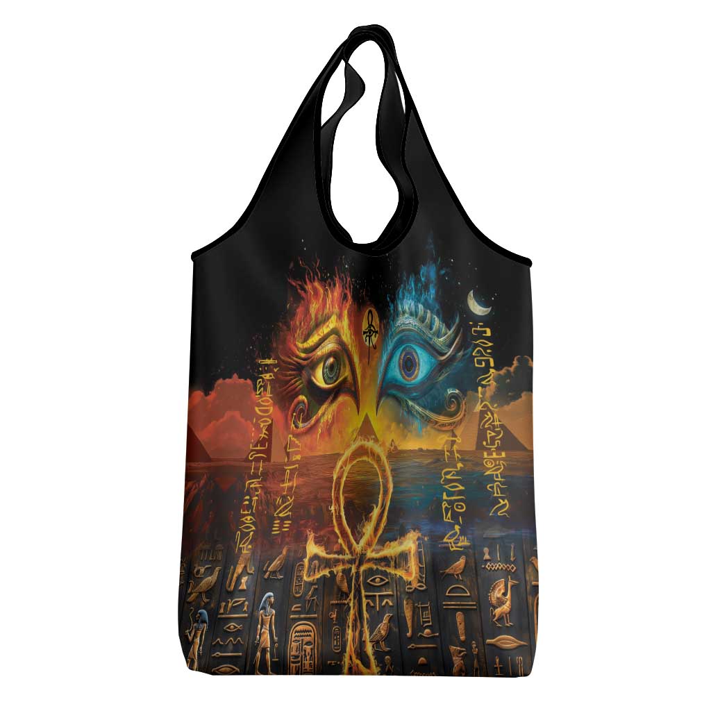 Eye of Ra and Eye of Horus Grocery Bag Power and Magic Ancient Egyptian Mythology