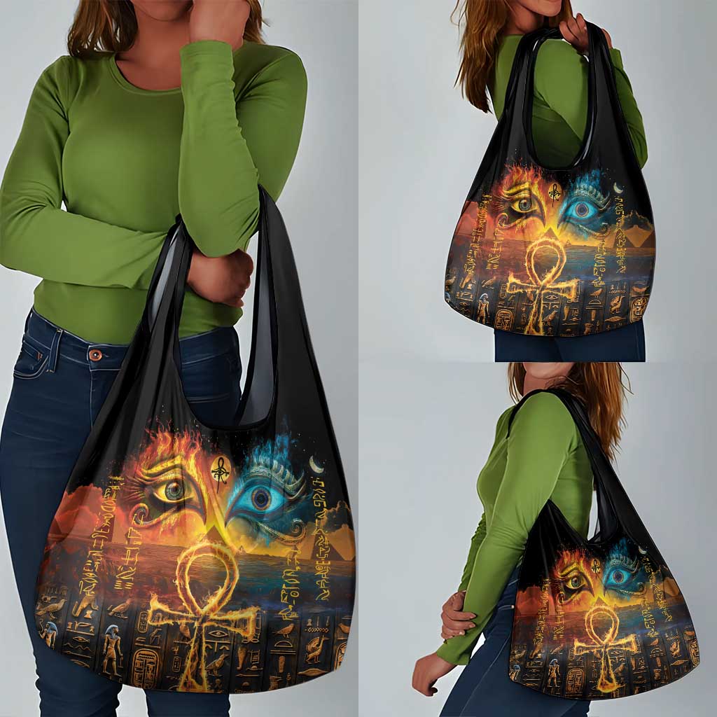 Eye of Ra and Eye of Horus Grocery Bag Power and Magic Ancient Egyptian Mythology