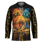 Eye of Ra and Eye of Horus Hockey Jersey Power and Magic Ancient Egyptian Mythology