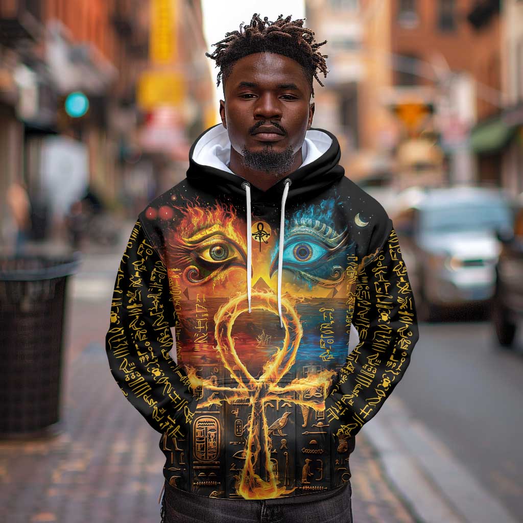 Eye of Ra and Eye of Horus Hoodie Power and Magic Ancient Egyptian Mythology