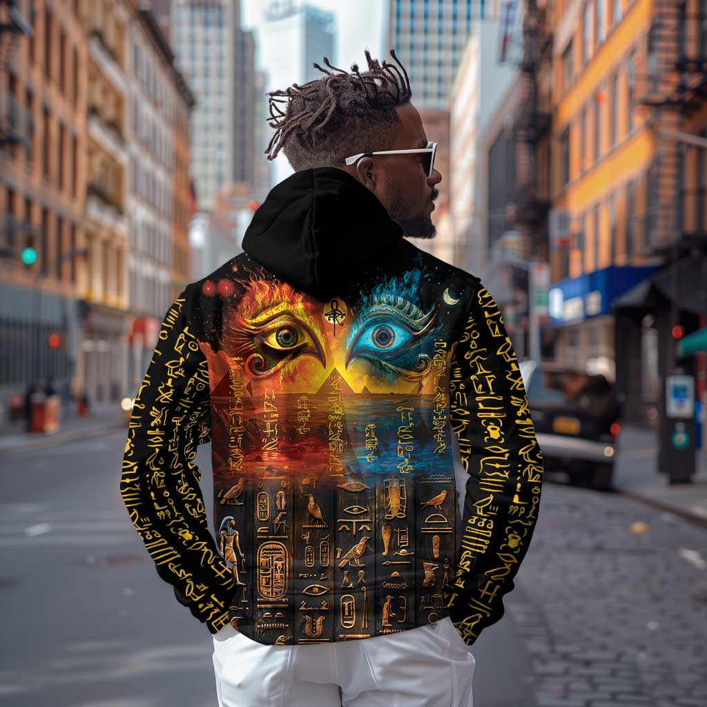 Eye of Ra and Eye of Horus Hoodie Power and Magic Ancient Egyptian Mythology