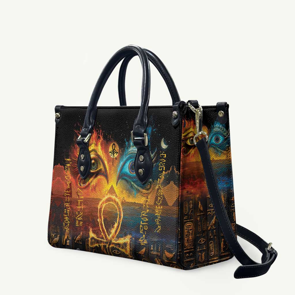 Eye of Ra and Eye of Horus Leather Bag Power and Magic Ancient Egyptian Mythology