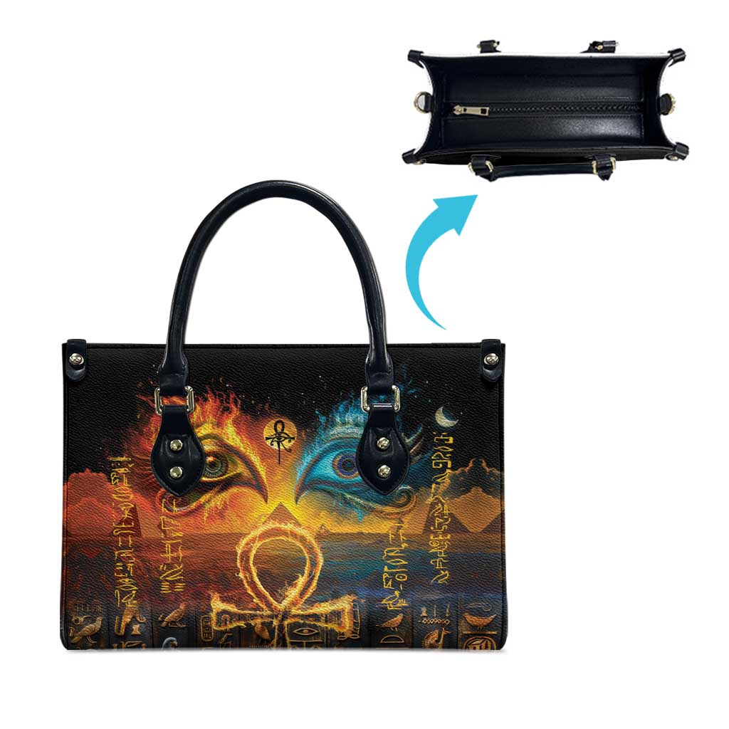 Eye of Ra and Eye of Horus Leather Bag Power and Magic Ancient Egyptian Mythology