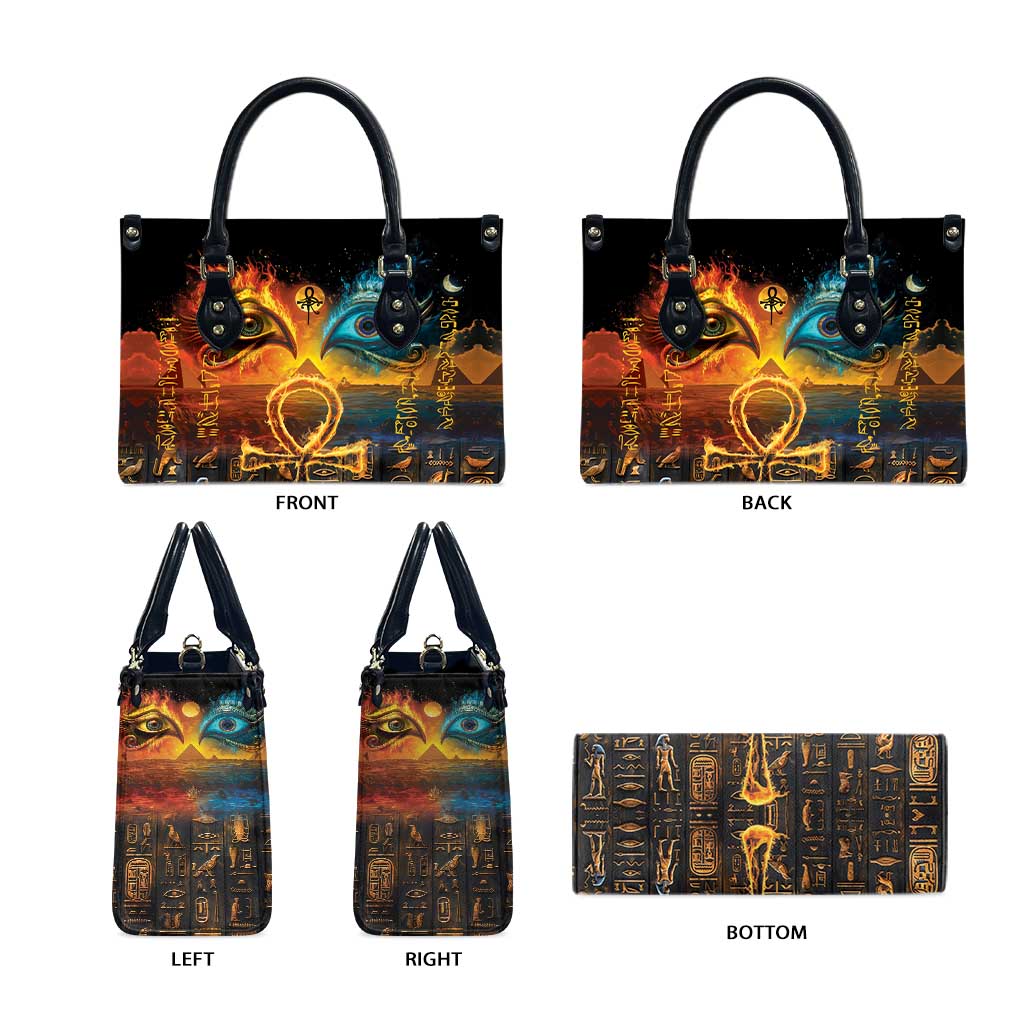 Eye of Ra and Eye of Horus Leather Bag Power and Magic Ancient Egyptian Mythology