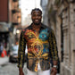 Eye of Ra and Eye of Horus Long Sleeve Button Shirt Power and Magic Ancient Egyptian Mythology