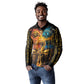 Eye of Ra and Eye of Horus Long Sleeve Polo Shirt Power and Magic Ancient Egyptian Mythology
