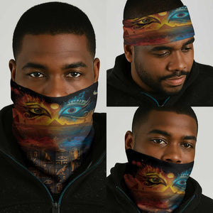 Eye of Ra and Eye of Horus Neck Gaiter Power and Magic Ancient Egyptian Mythology - African Pride
