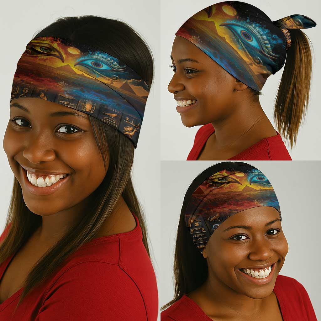 Eye of Ra and Eye of Horus Neck Gaiter Power and Magic Ancient Egyptian Mythology - African Pride