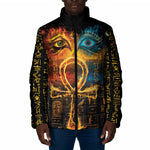 Eye of Ra and Eye of Horus Padded Jacket Power and Magic Ancient Egyptian Mythology