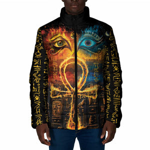 Eye of Ra and Eye of Horus Padded Jacket Power and Magic Ancient Egyptian Mythology
