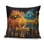 Eye of Ra and Eye of Horus Pillow Cover Power and Magic Ancient Egyptian Mythology